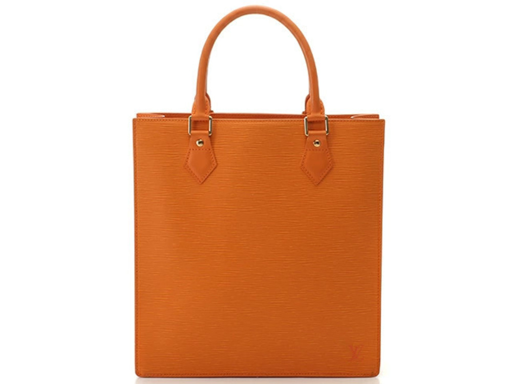 LOUIS VUITTON Sac Plat Handbag Tote Bag Epi Mandarin Orange